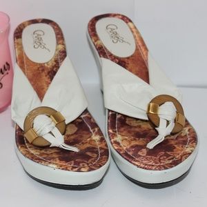 Carlos Size 8.5 Summer Sandals White Cute Shoes